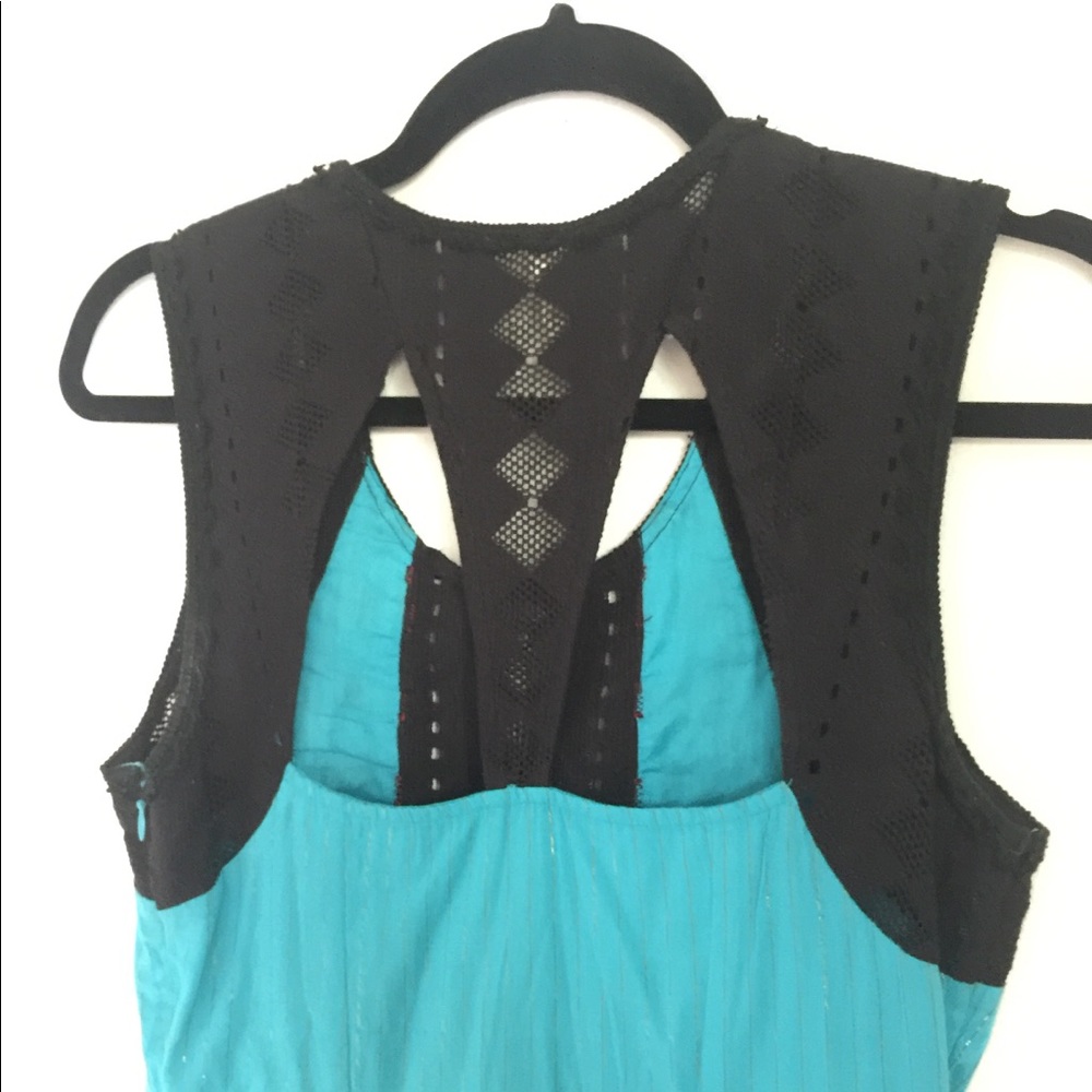 Free People | Water Lily Teal & Black Dress 4 - Picture 4 of 6